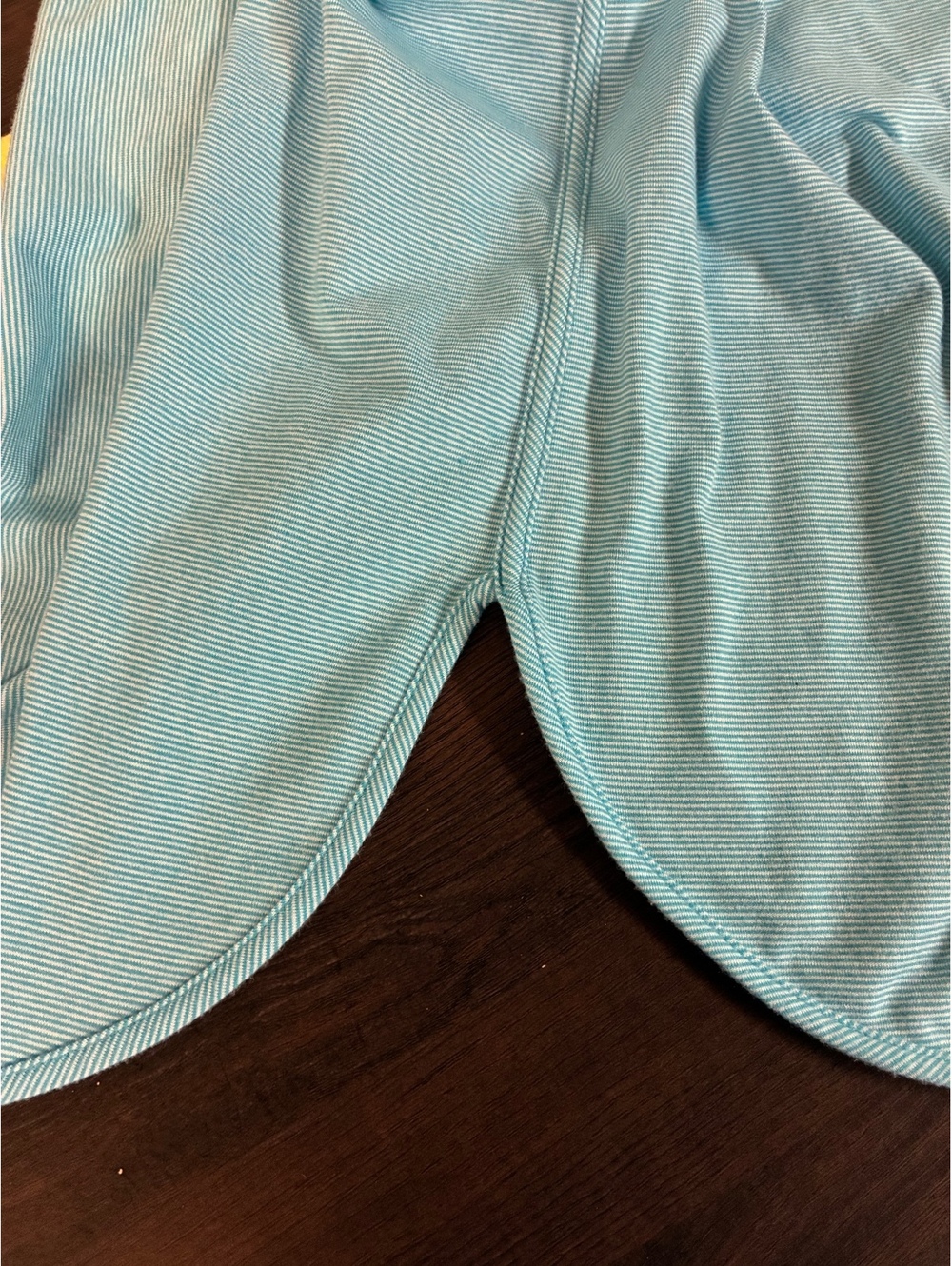 Lands’ End Blue Yellow Colorblock Long Sleeve Top L 14-16 Coastal Preppy - Picture 6 of 10